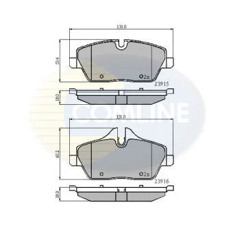 Comline - Гальмівні колодки до дисків COMLINE CBP01531