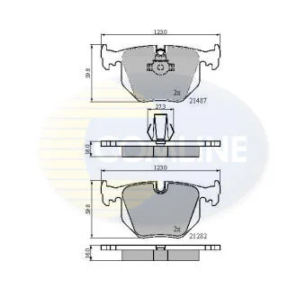 Comline - Гальмівні колодки до дисків COMLINE CBP01547