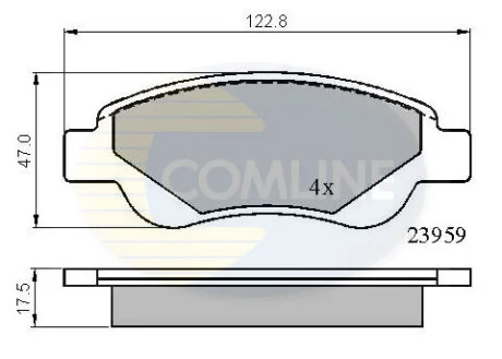 Comline - Гальмівні колодки до дисків COMLINE CBP01552
