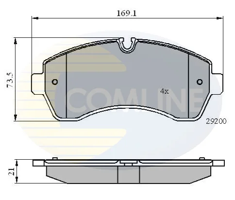 Comline - Гальмівні колодки до дисків COMLINE CBP01569 (фото 1)