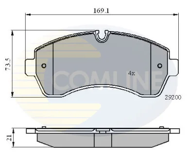 Comline - Гальмівні колодки до дисків COMLINE CBP01569