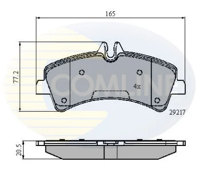 Comline - Гальмівні колодки до дисків COMLINE CBP01575