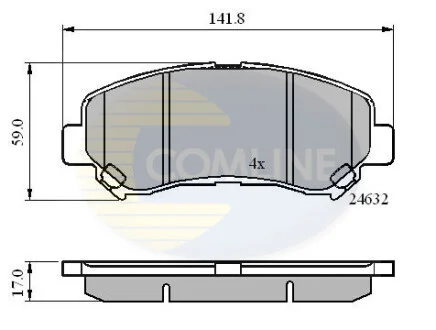 Comline - Гальмівні колодки до дисків COMLINE CBP01577