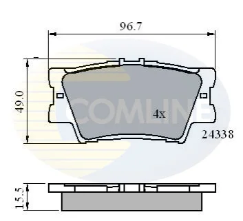 Comline - Гальмівні колодки до дисків COMLINE CBP01581 (фото 1)