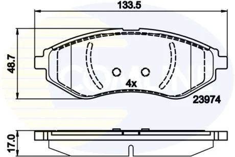 Comline - Гальмівні колодки до дисків COMLINE CBP01598