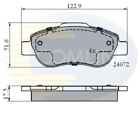 Comline - Гальмівні колодки до дисків COMLINE CBP01600 (фото 1)