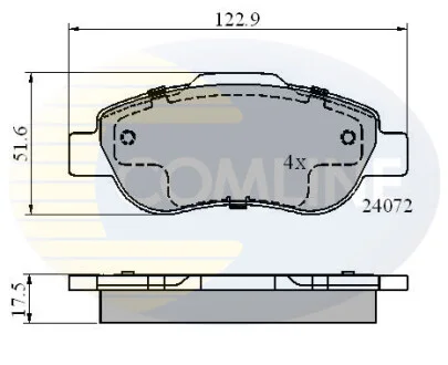 Comline - Гальмівні колодки до дисків COMLINE CBP01600