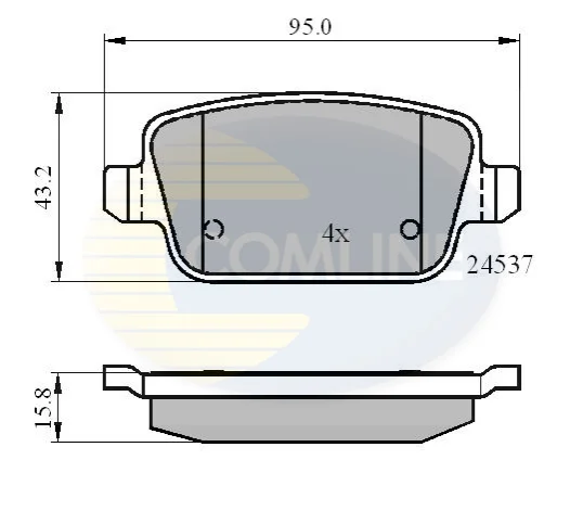 Comline - Гальмівні колодки до дисків COMLINE CBP01610 (фото 1)