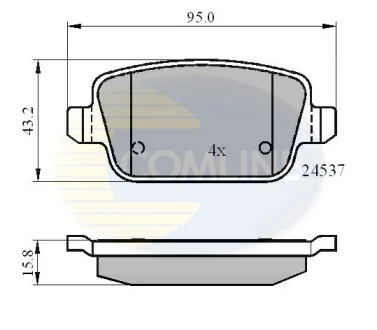 Comline - Гальмівні колодки до дисків COMLINE CBP01610