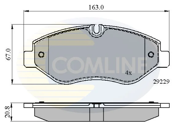 Comline - Гальмівні колодки до дисків COMLINE CBP01616 (фото 1)