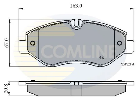 Comline - Гальмівні колодки до дисків COMLINE CBP01616
