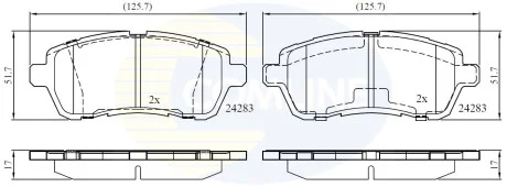 Comline - Гальмівні колодки до дисків COMLINE CBP01618