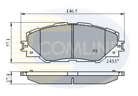 Comline - Гальмівні колодки до дисків COMLINE CBP01625