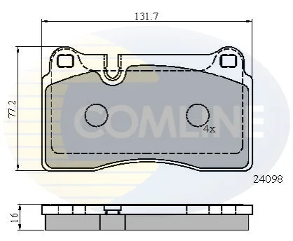Comline - Гальмівні колодки до дисків COMLINE CBP01626 (фото 1)