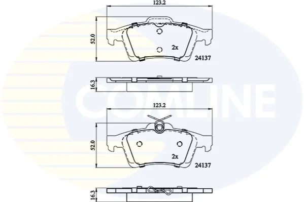 Comline - Гальмівні колодки до дисків COMLINE CBP01629 (фото 1)