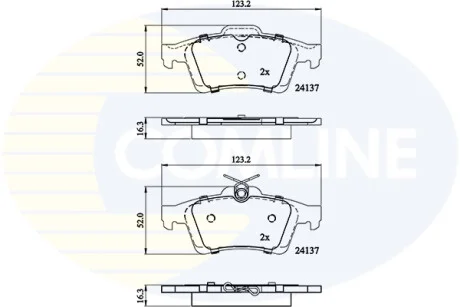 Comline - Гальмівні колодки до дисків COMLINE CBP01629