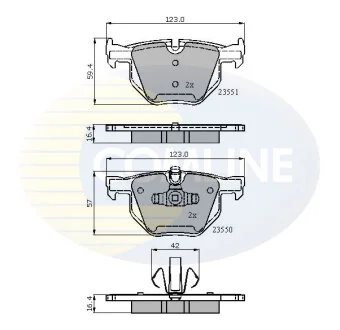 Comline - Гальмівні колодки до дисків COMLINE CBP01671