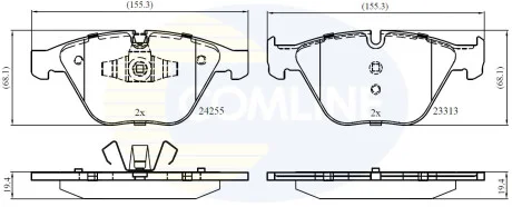 Comline - Гальмівні колодки до дисків COMLINE CBP01700