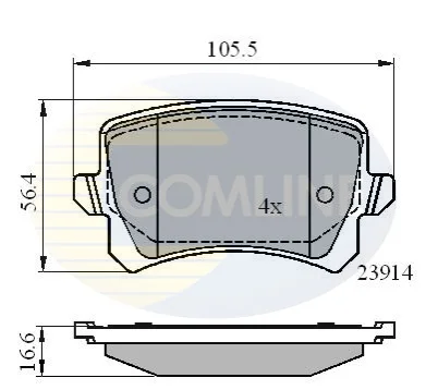 Comline - Гальмівні колодки до дисків COMLINE CBP01712 (фото 1)