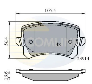Comline - Гальмівні колодки до дисків COMLINE CBP01712