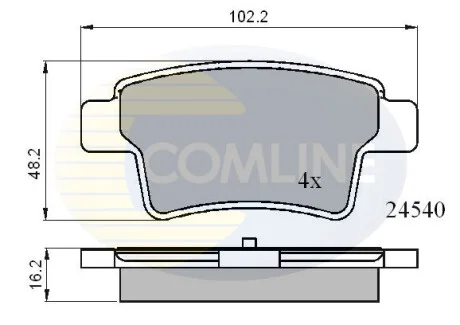 Comline - Гальмівні колодки до дисків COMLINE CBP01713