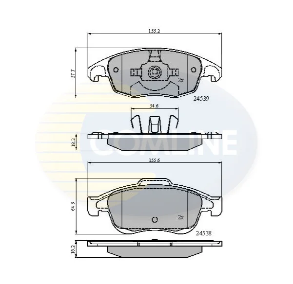 Comline - Гальмівні колодки до дисків COMLINE CBP01719 (фото 1)