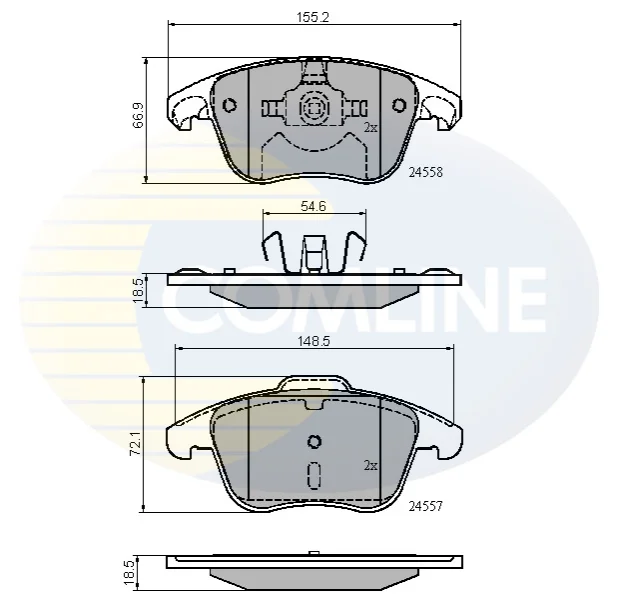 Comline - Гальмівні колодки до дисків COMLINE CBP01720 (фото 1)
