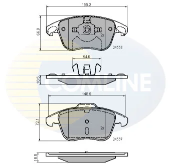 Comline - Гальмівні колодки до дисків COMLINE CBP01720