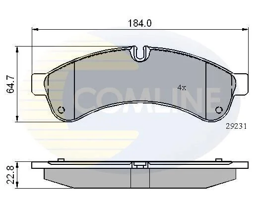 Comline - Гальмівні колодки до дисків COMLINE CBP01727 (фото 1)