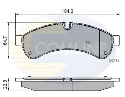 Comline - Гальмівні колодки до дисків COMLINE CBP01727