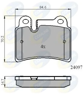 Comline - Гальмівні колодки до дисків COMLINE CBP01728