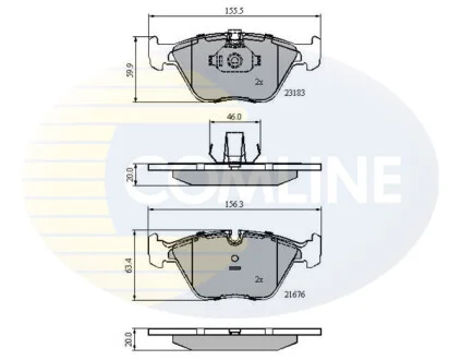 Comline - Гальмівні колодки до дисків COMLINE CBP01744