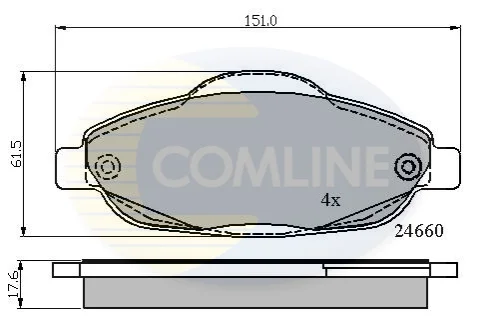 Comline - Гальмівні колодки до дисків COMLINE CBP01765 (фото 1)