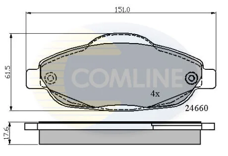 Comline - Гальмівні колодки до дисків COMLINE CBP01765