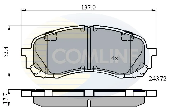 Comline - Гальмівні колодки до дисків COMLINE CBP01778 (фото 1)