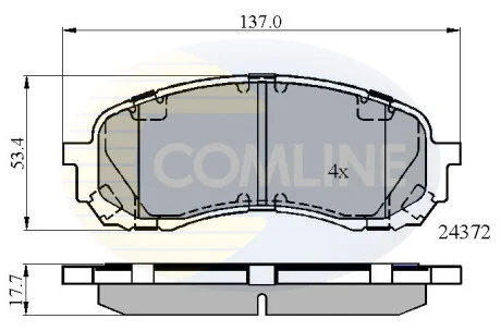 Comline - Гальмівні колодки до дисків COMLINE CBP01778