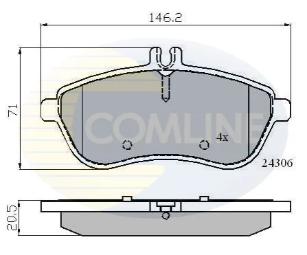 Comline - Гальмівні колодки до дисків COMLINE CBP01786 (фото 1)