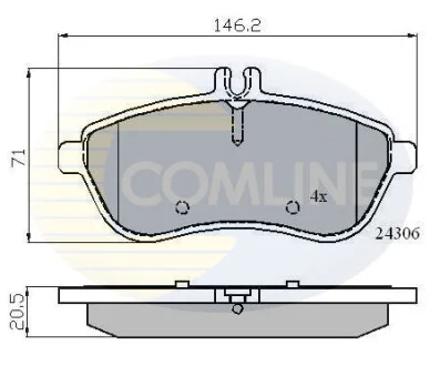 Comline - Гальмівні колодки до дисків COMLINE CBP01786