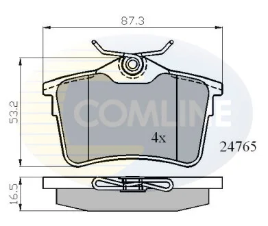 Comline - Гальмівні колодки до дисків COMLINE CBP01797