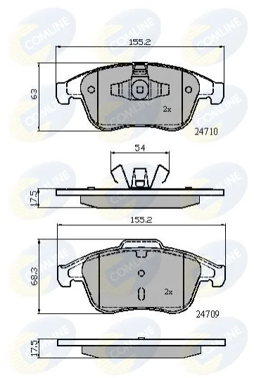 Comline - Гальмівні колодки до дисків COMLINE CBP02001 (фото 1)