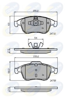 - Гальмівні колодки до дисків COMLINE CBP02001 (фото 1)