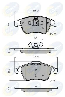 Comline - Гальмівні колодки до дисків COMLINE CBP02001