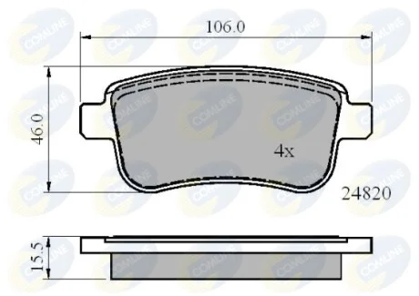 Comline - Гальмівні колодки до дисків COMLINE CBP02014