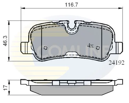 Comline - Гальмівні колодки до дисків COMLINE CBP02021