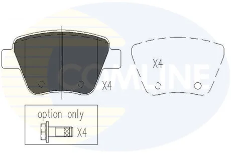 Comline - Гальмівні колодки до дисків COMLINE CBP02022