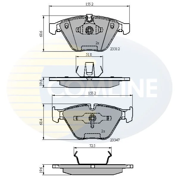 Comline - Гальмівні колодки до дисків COMLINE CBP02033 (фото 1)