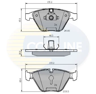 Comline - Гальмівні колодки до дисків COMLINE CBP02100