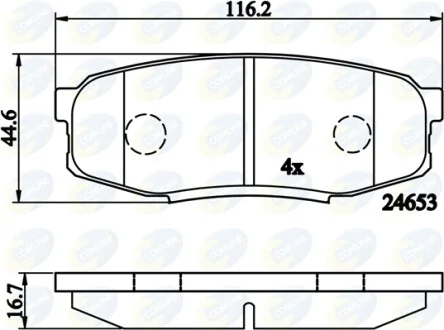 Comline - Гальмівні колодки до дисків COMLINE CBP02124