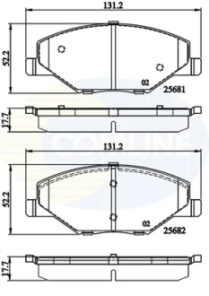 Comline - Гальмівні колодки до дисків COMLINE CBP02126