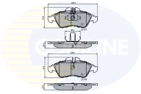 Comline - Гальмівні колодки до дисків COMLINE CBP0212